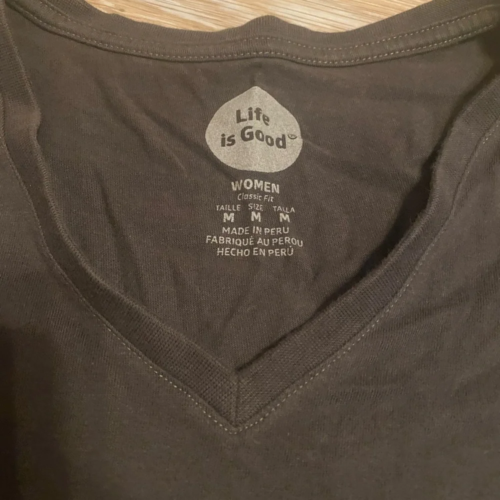 ‘Life is Good’ Classic Fit Half Full Women’s Tee - Picture 2 of 8